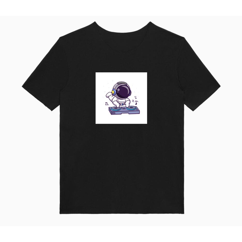 Cartoon Astronaut DJ Illustration TShirts Tickertaz
