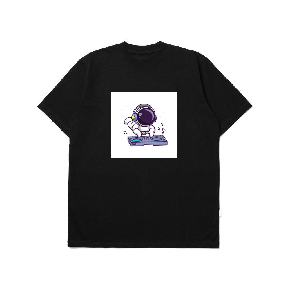Cartoon Astronaut DJ Illustration T-Shirts
