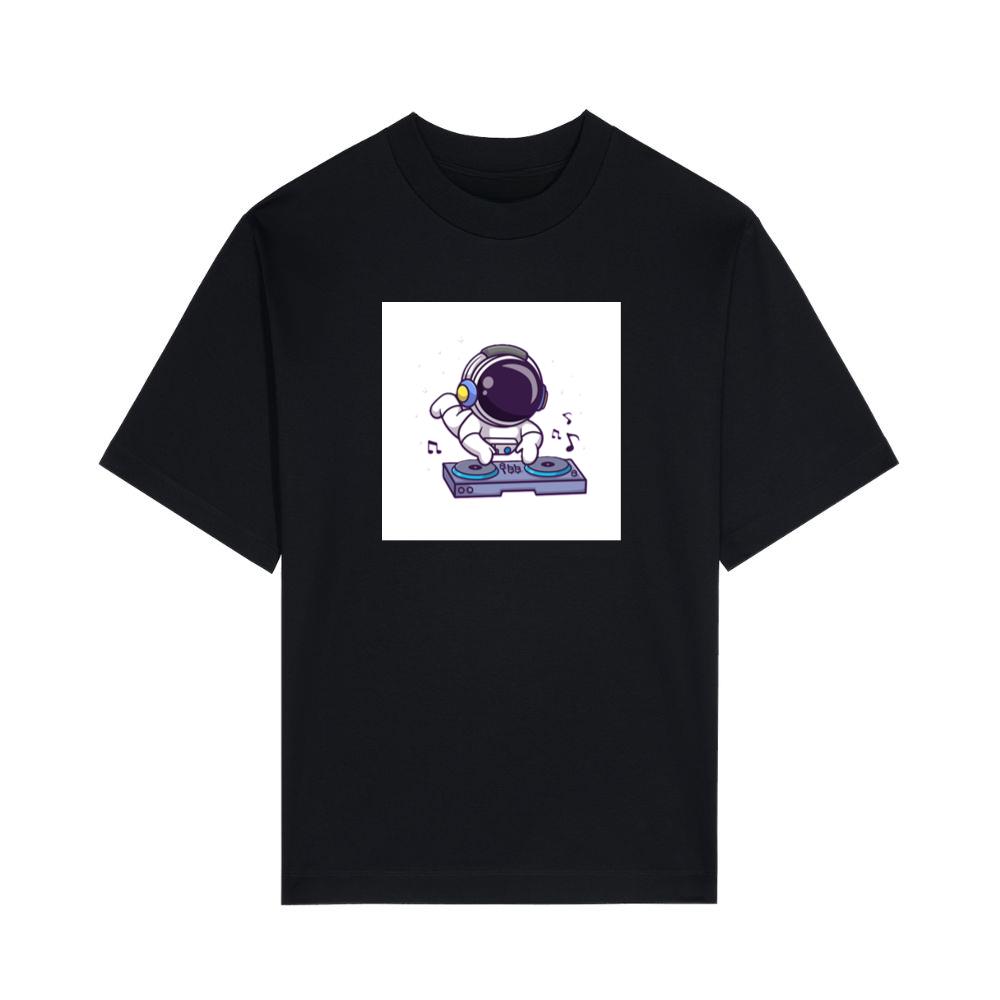 Cartoon Astronaut DJ Illustration T-Shirts