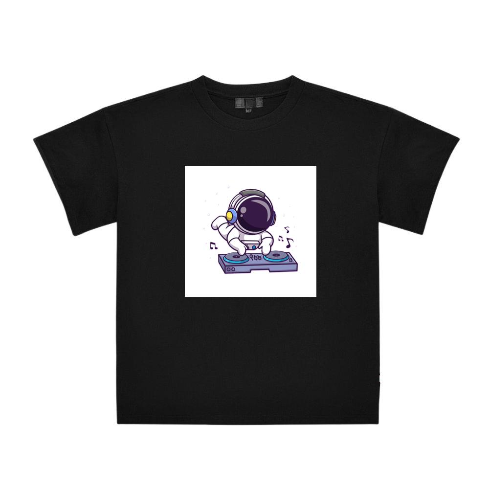 Cartoon Astronaut DJ Illustration T-Shirts