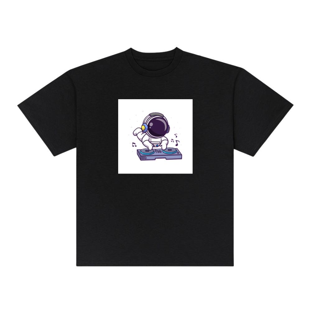 Cartoon Astronaut DJ Illustration T-Shirts