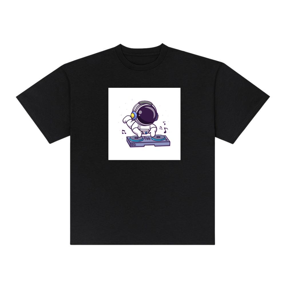Cartoon Astronaut DJ Illustration T-Shirts