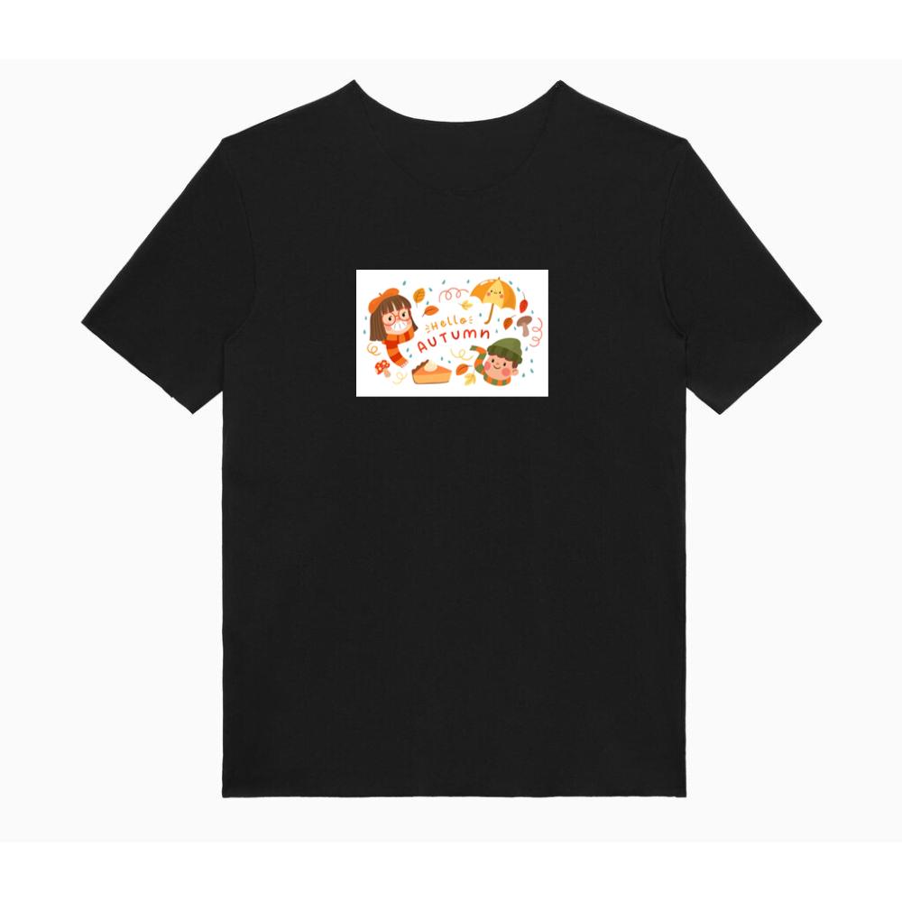 Cartoon Autumn with Leaves and Mushroom T-Shirts