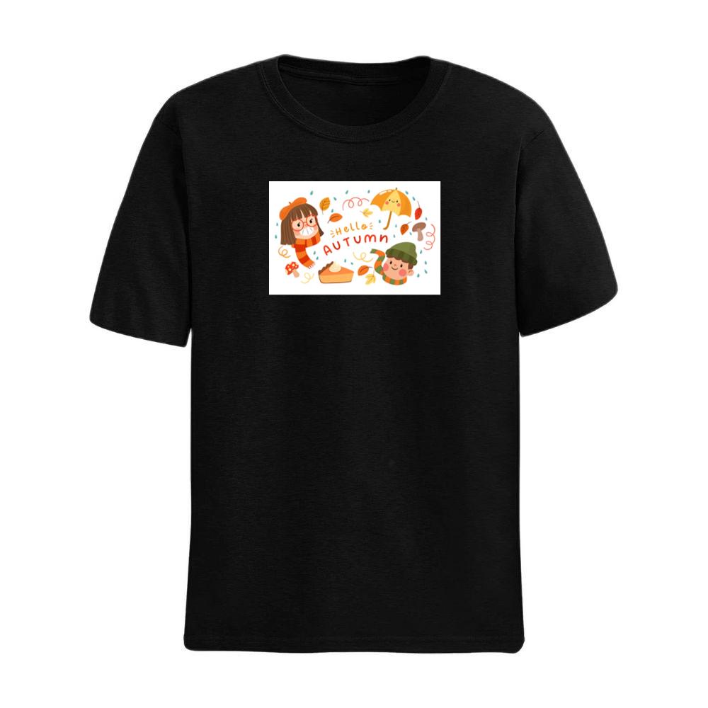 Cartoon Autumn with Leaves and Mushroom T-Shirts