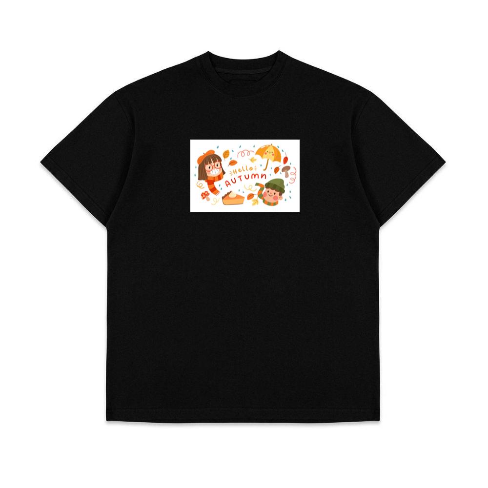 Cartoon Autumn with Leaves and Mushroom T-Shirts