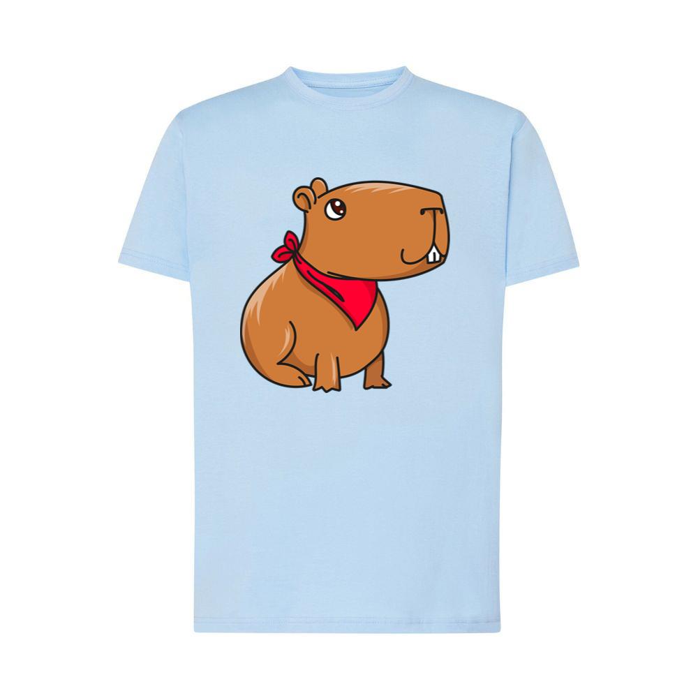 Cartoon Capybara Wearing Red Bandana T-Shirts