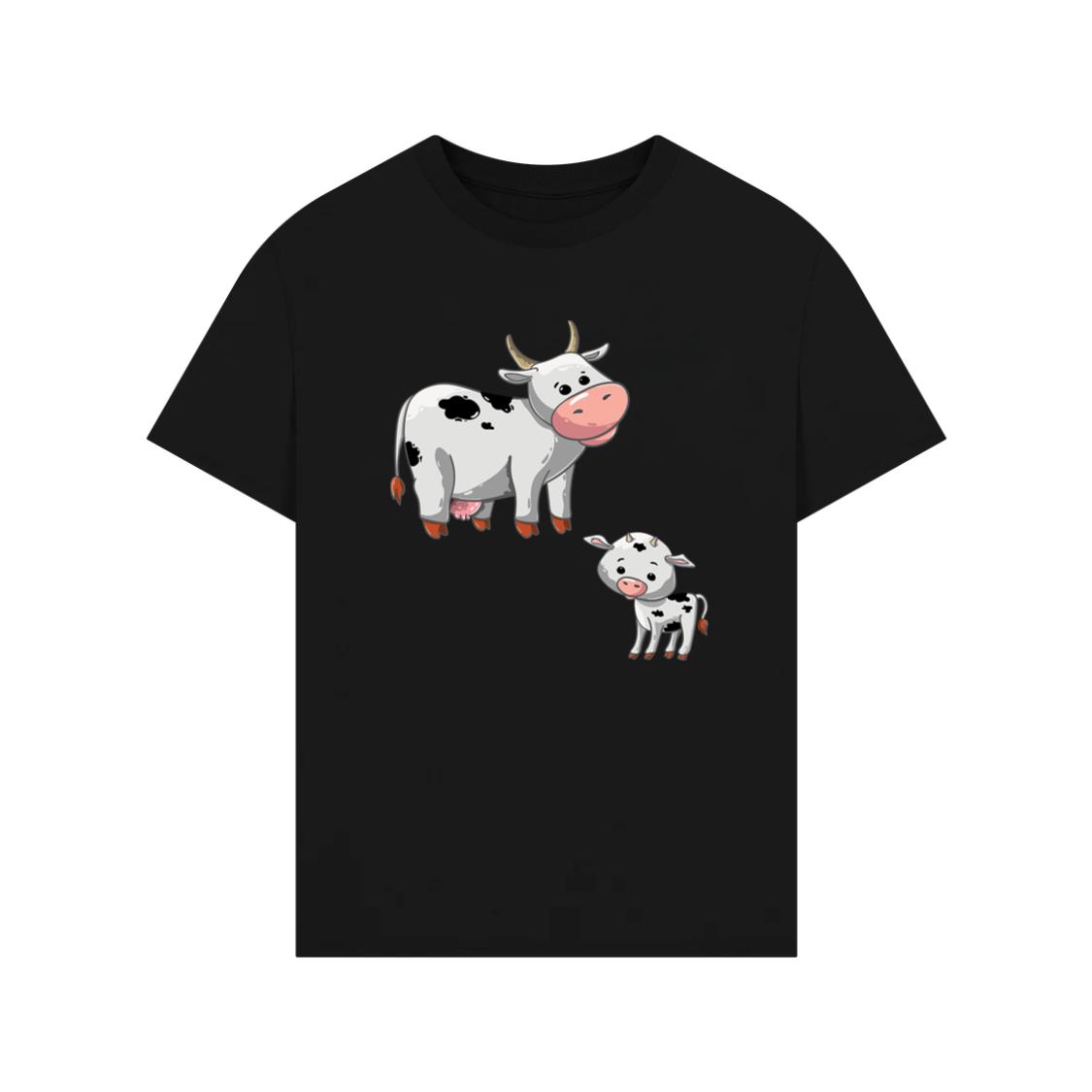 Cartoon Cow With Calf T-Shirt