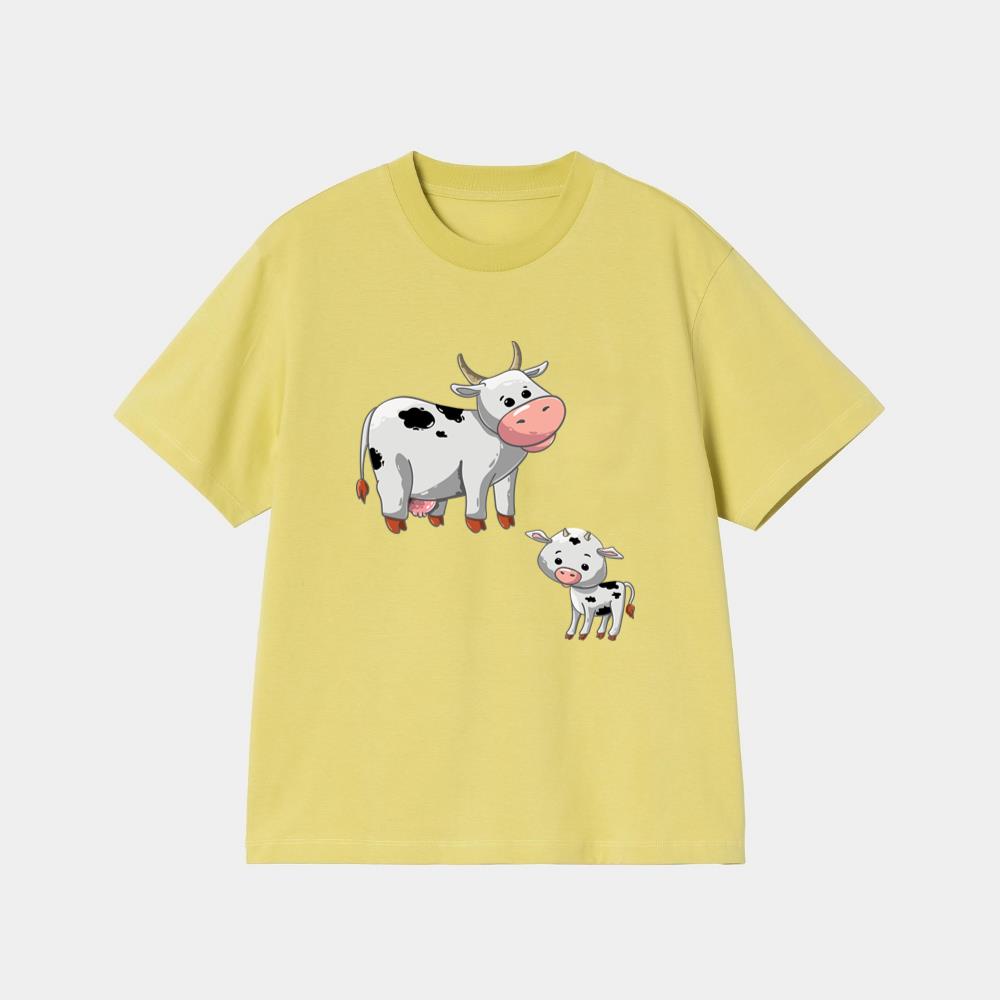Cartoon Cow With Calf T-Shirt - Image 3