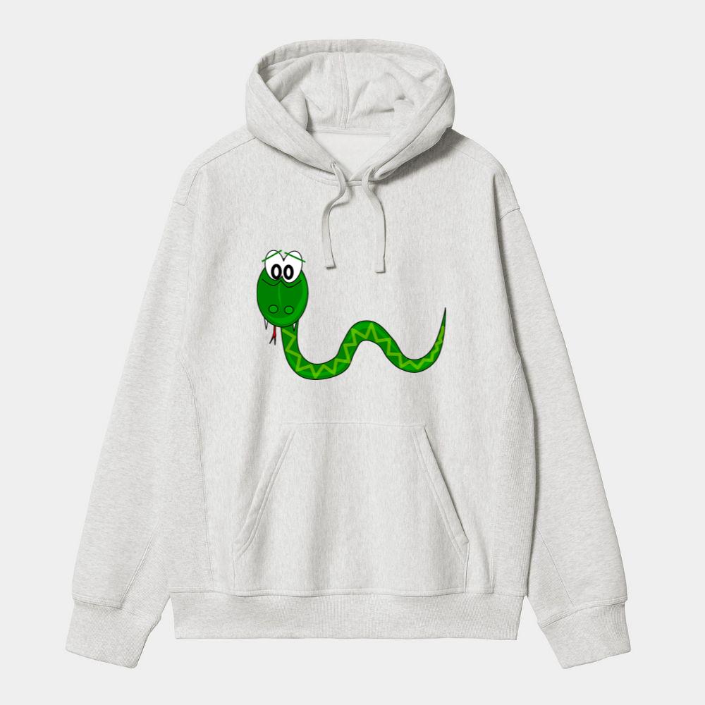 Cartoon Green Snake Hoodie