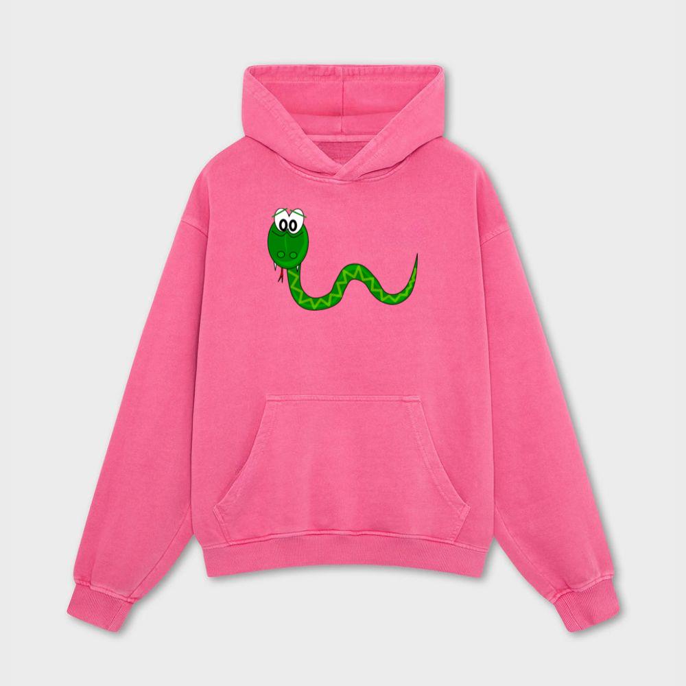 Cartoon Green Snake Hoodies