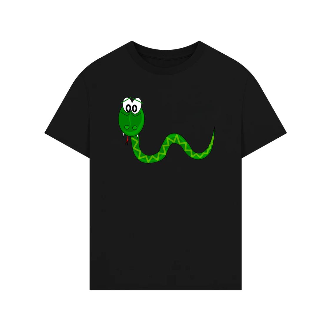 Cartoon Green Snake T-Shirt