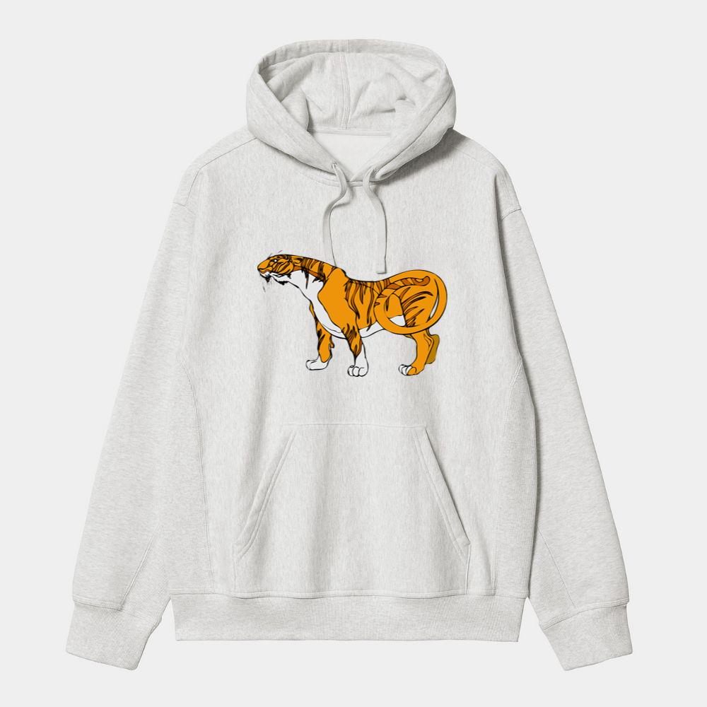 Cartoon Orange Tiger Hoodie