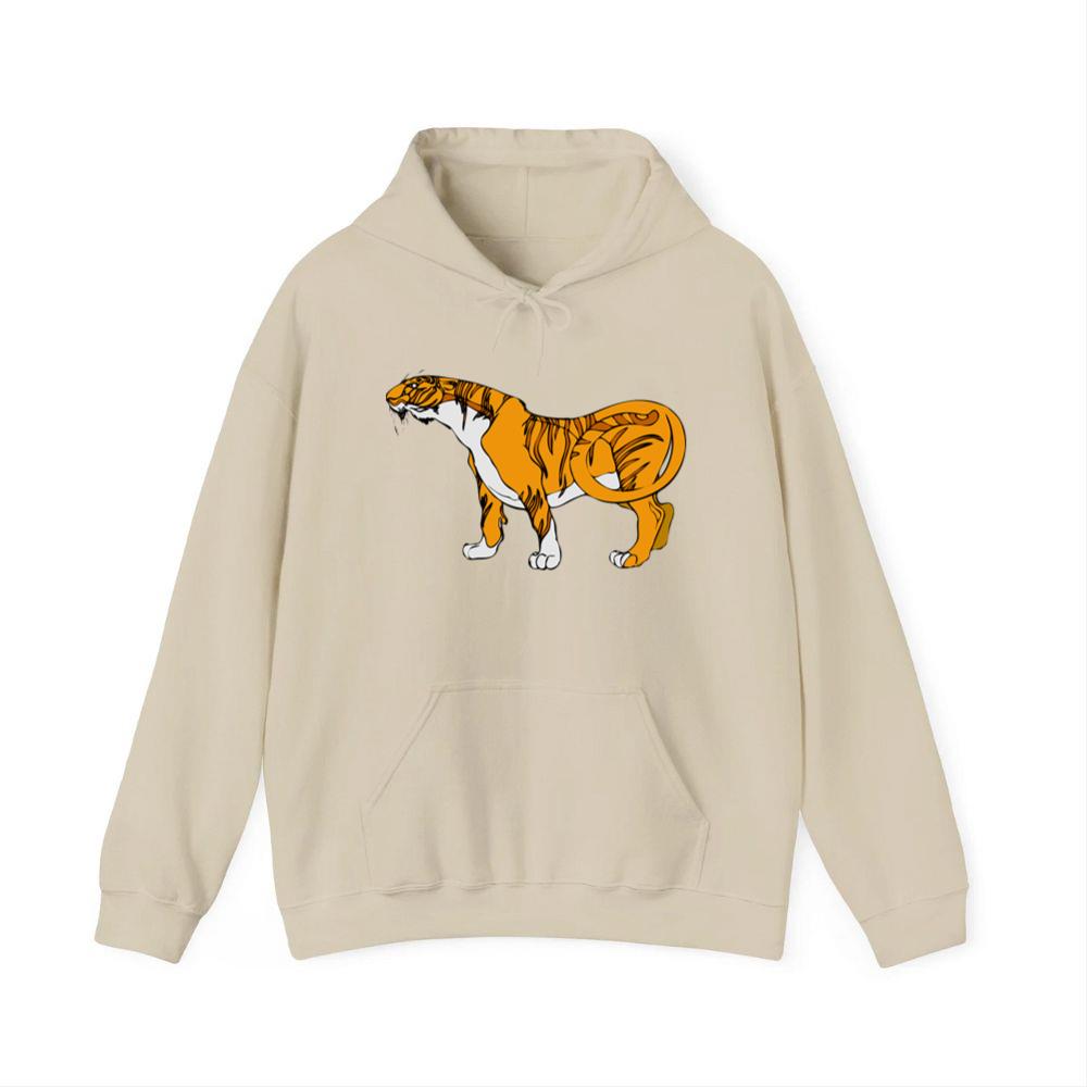 Cartoon Orange Tiger Hoodies