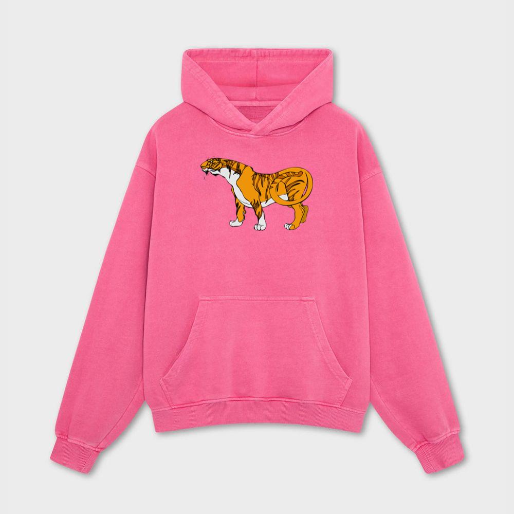 Cartoon Orange Tiger Hoodies