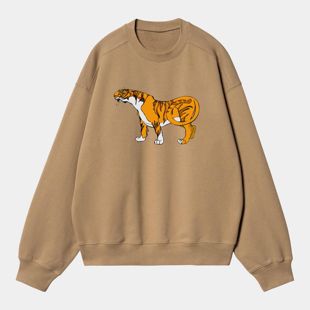 Cartoon Orange Tiger Sweatshirt