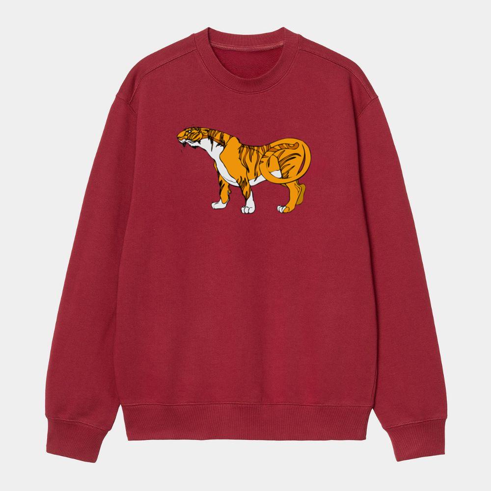 Cartoon Orange Tiger Sweatshirt
