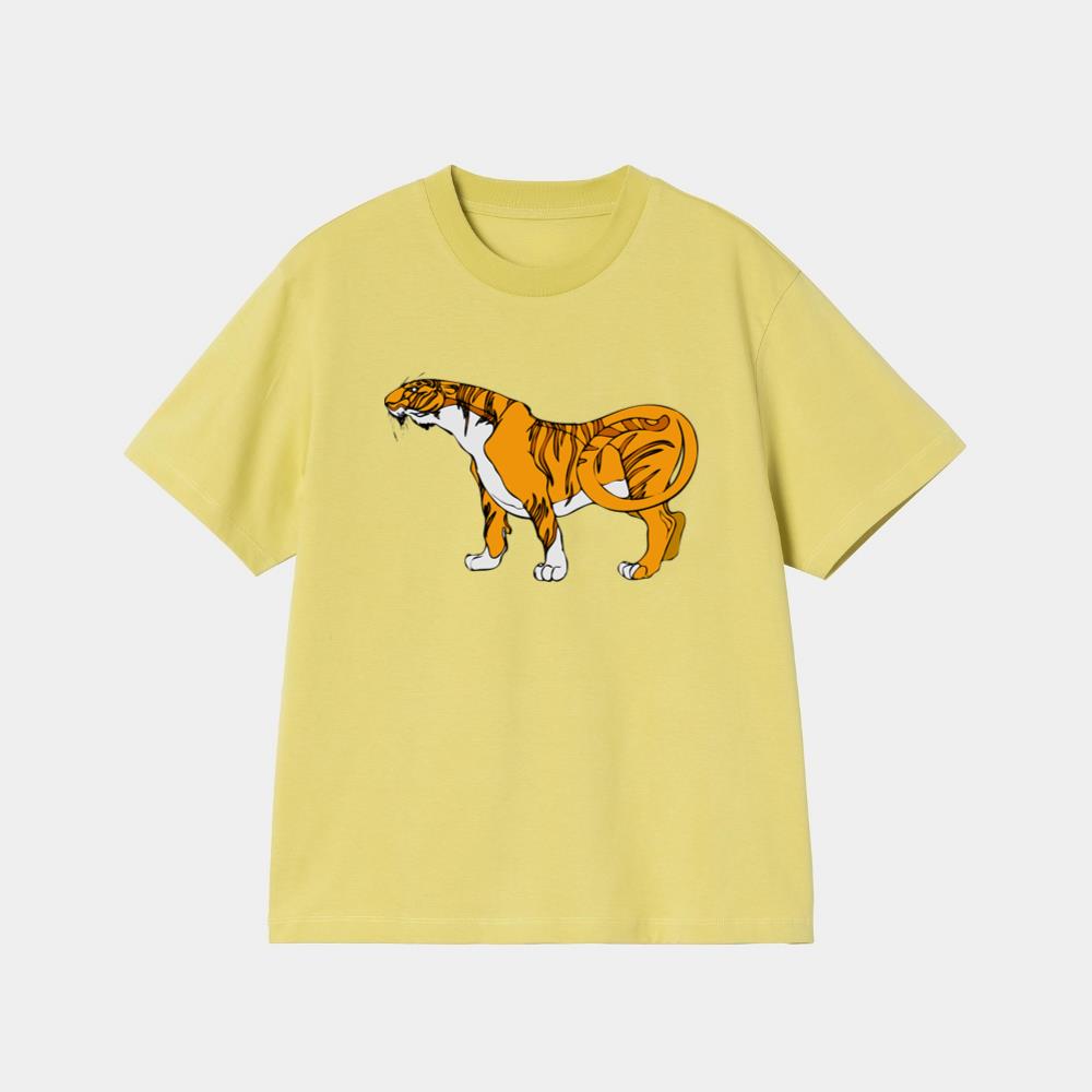 Cartoon Orange Tiger T-Shirt - Image 3