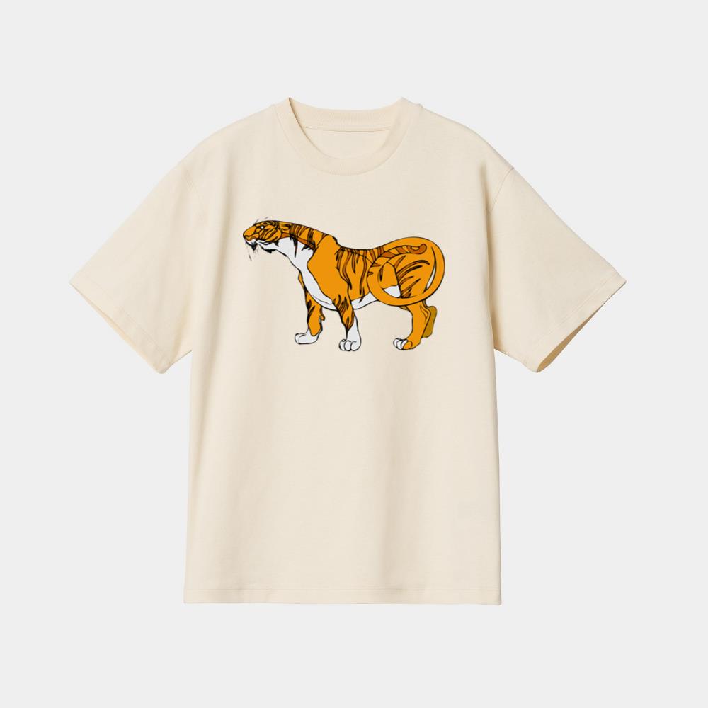 Cartoon Orange Tiger T-Shirt - Image 4