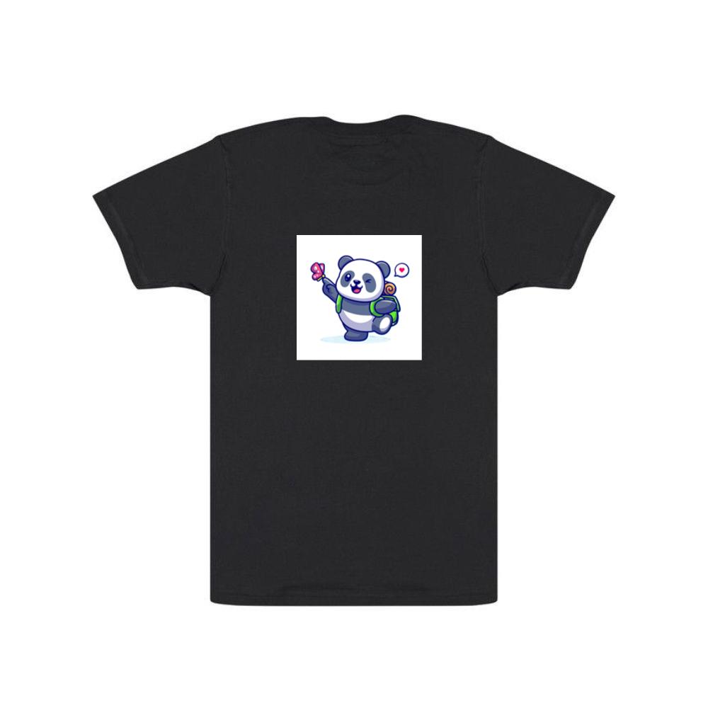 Cartoon Panda with Backpack T-Shirts
