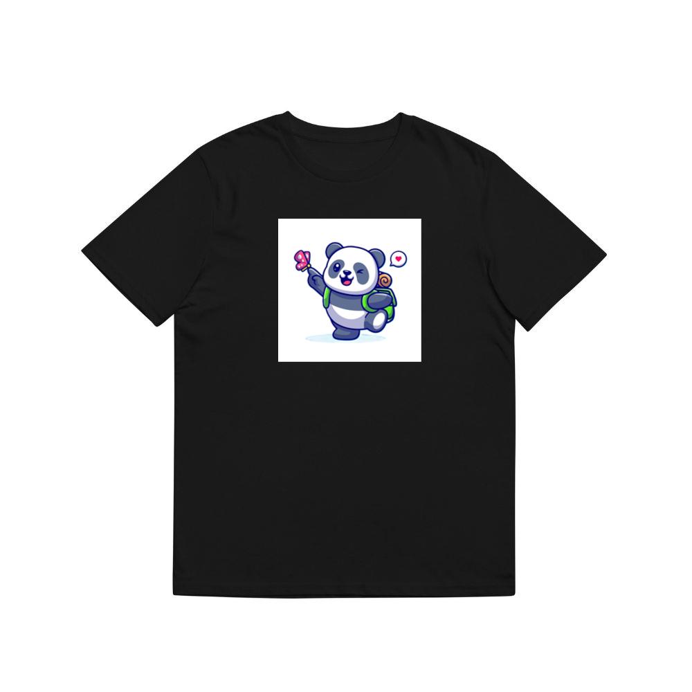 Cartoon Panda with Backpack T-Shirts