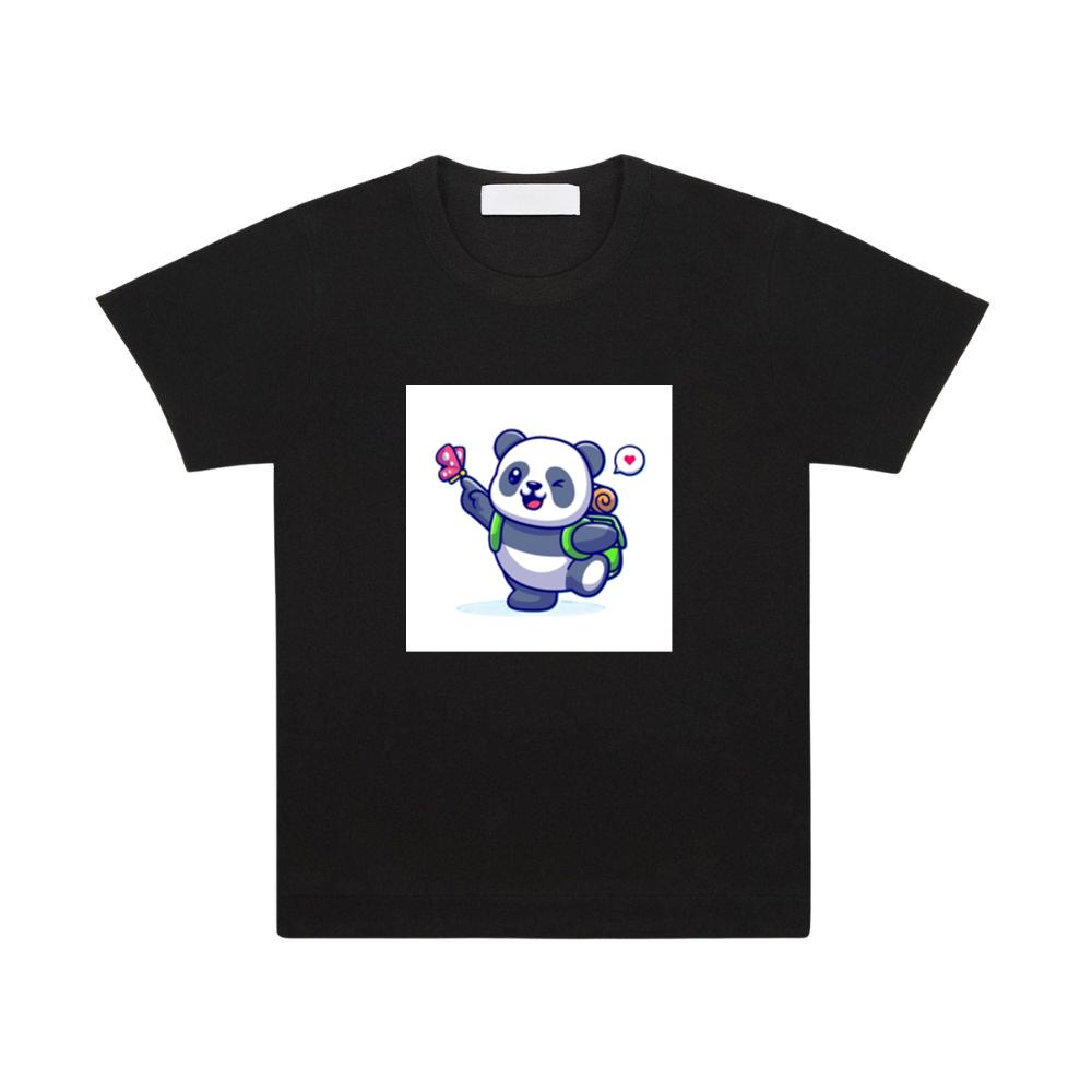 Cartoon Panda with Backpack T-Shirts