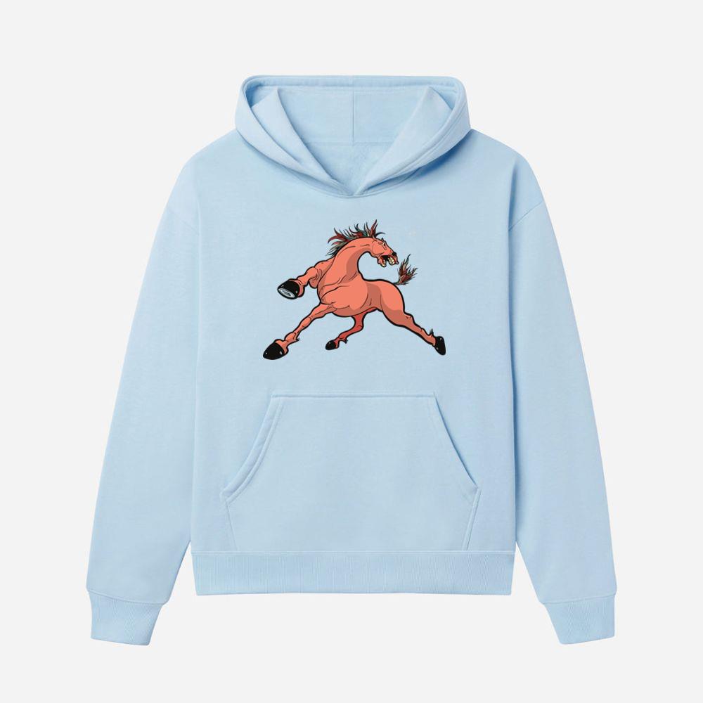 Cartoon Pink Horse Hoodies