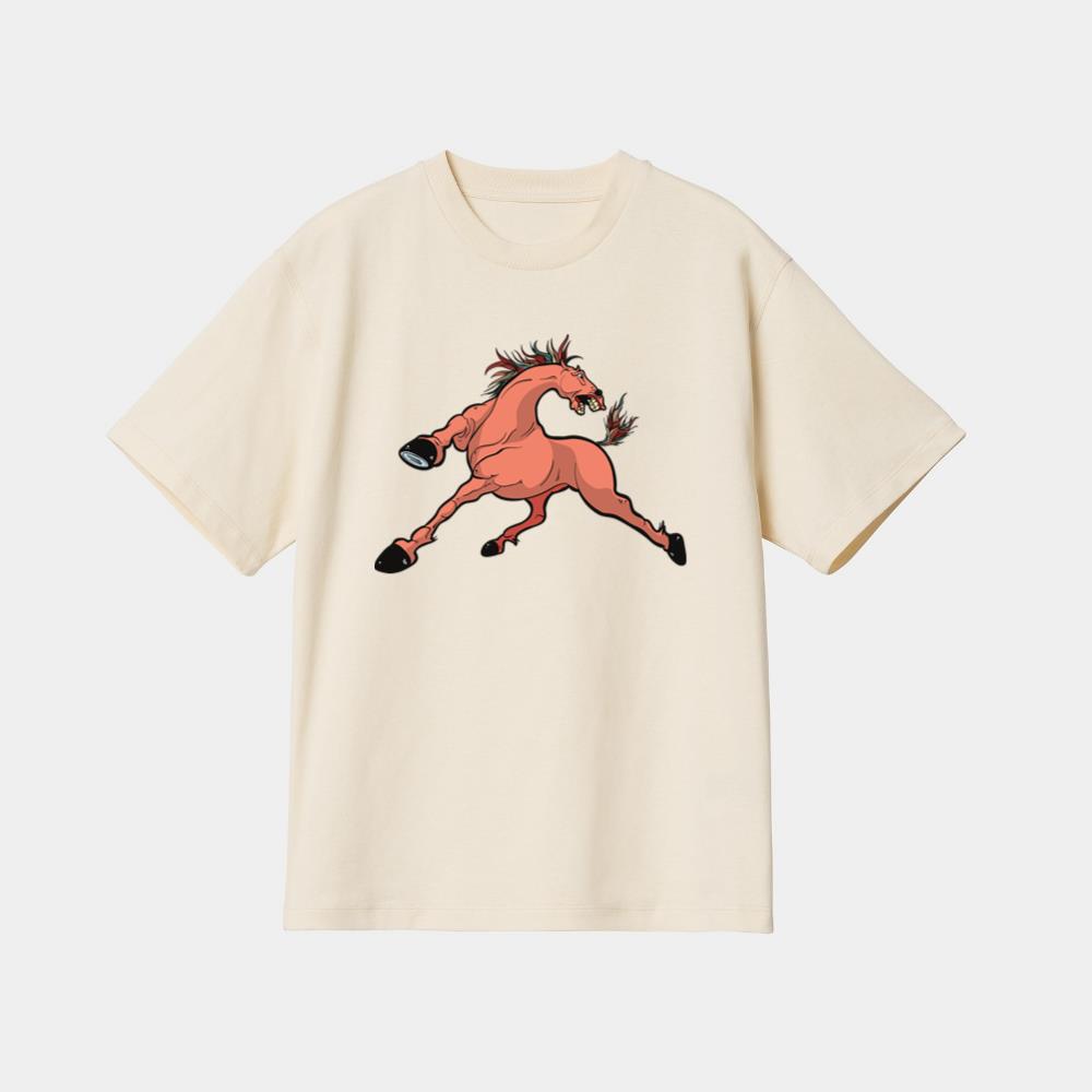Cartoon Pink Horse T-Shirt - Image 4