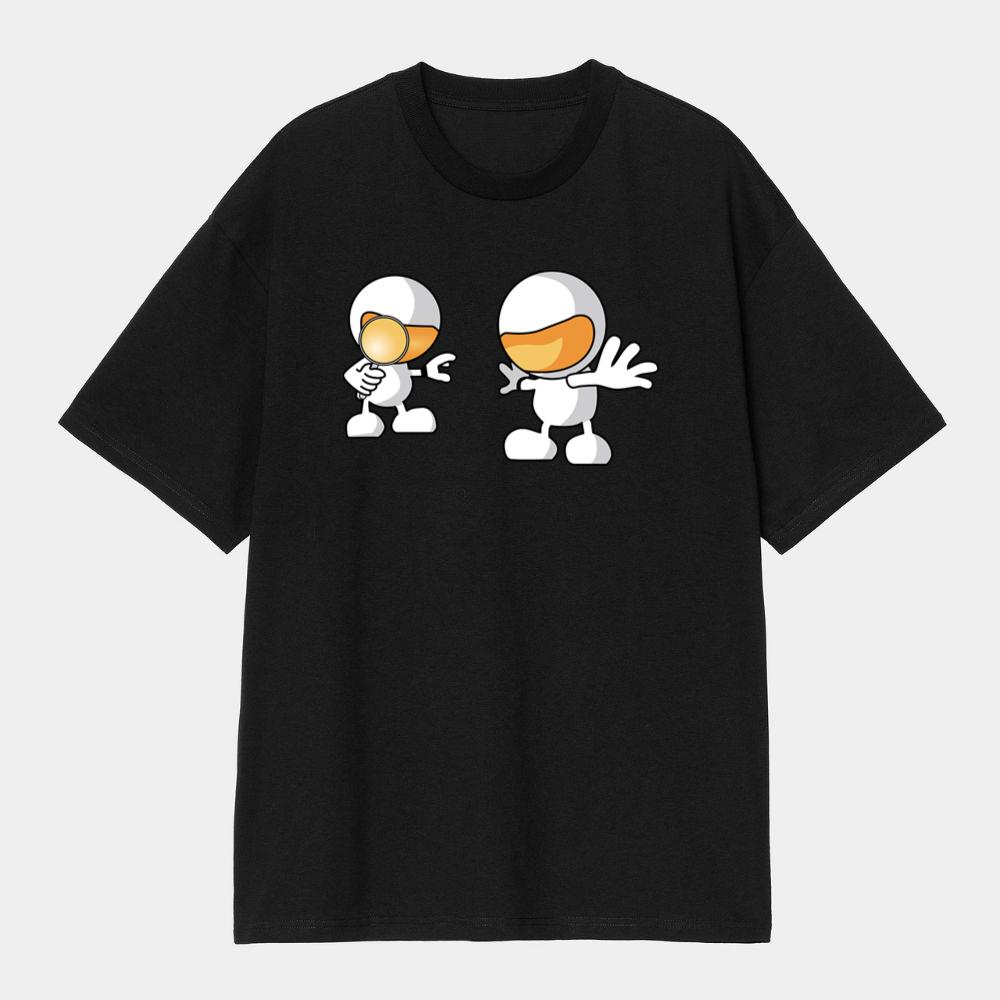 Cartoon Robots Exploring With Curiosity T-Shirts