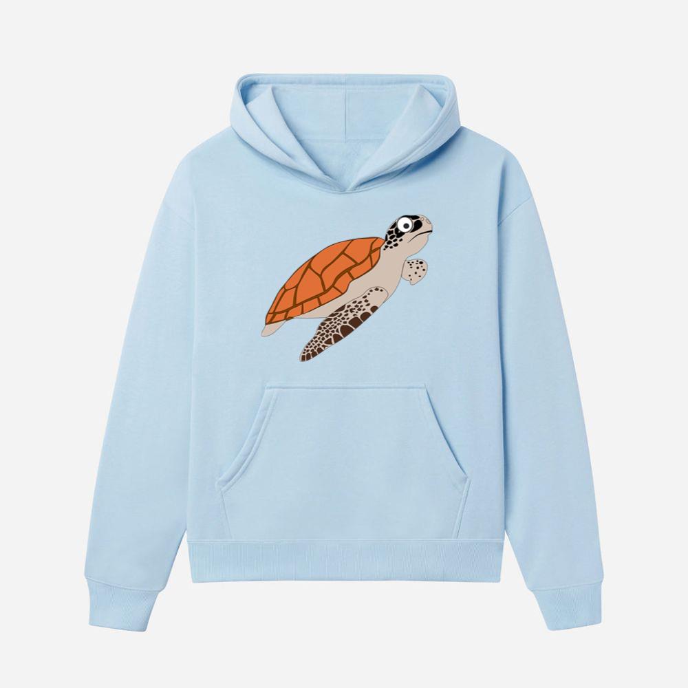 Cartoon Sea Turtle With Shell Hoodies