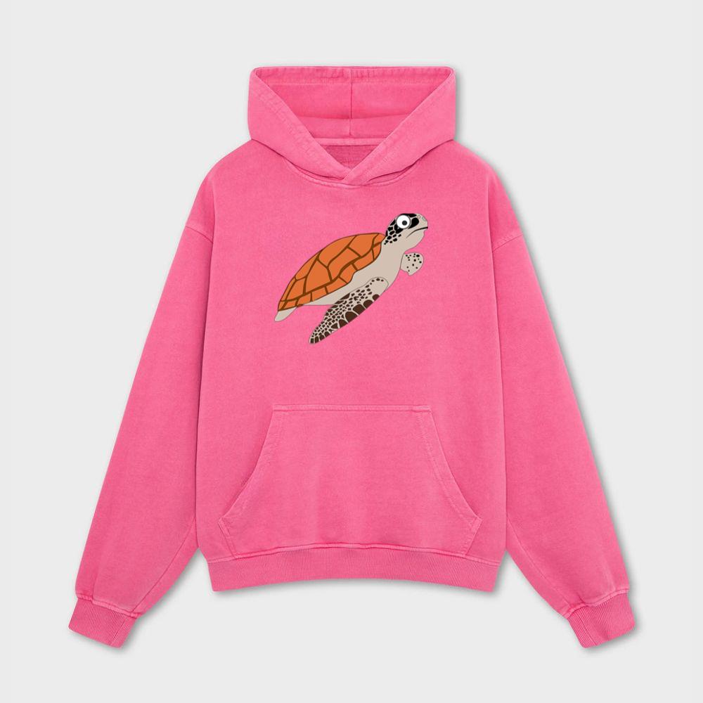 Cartoon Sea Turtle With Shell Hoodies