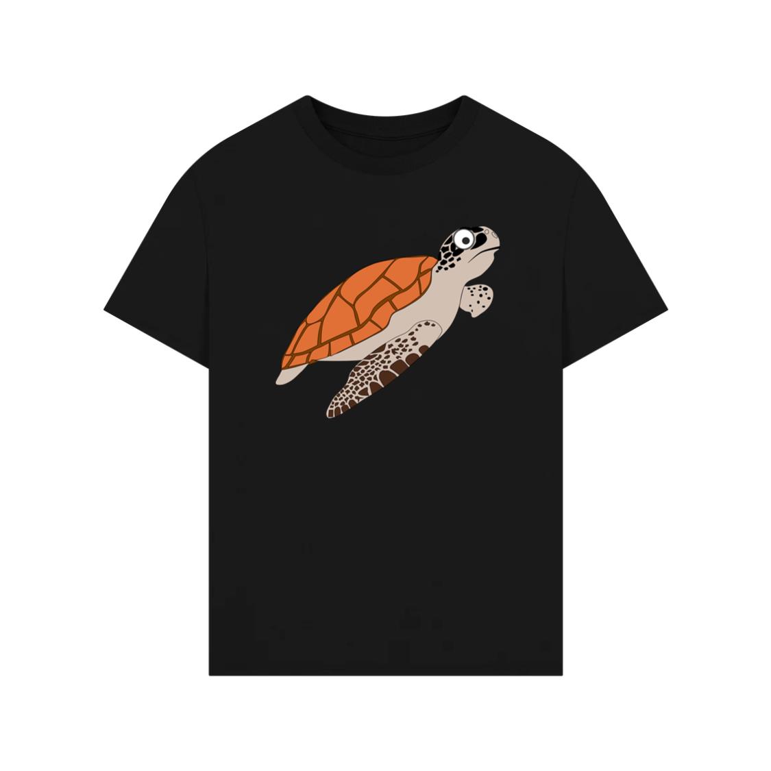 Cartoon Sea Turtle With Shell T-Shirt