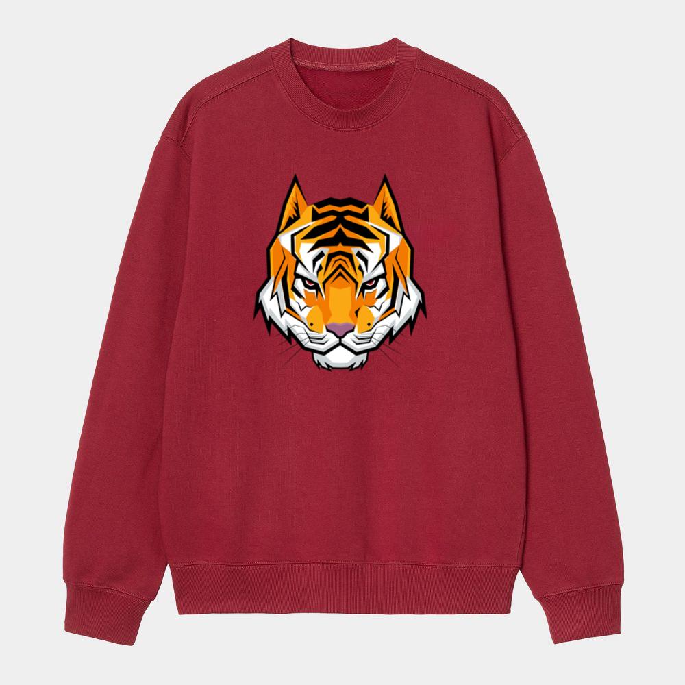 Cartoon Striped Tiger Sweatshirt