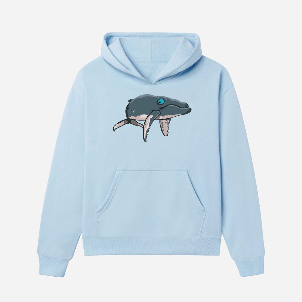 Cartoon Whale Swimming Hoodies