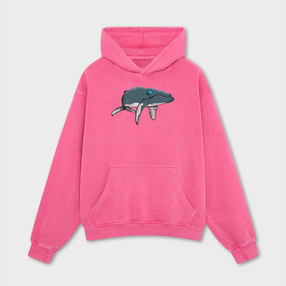 Cartoon Whale Swimming Hoodies