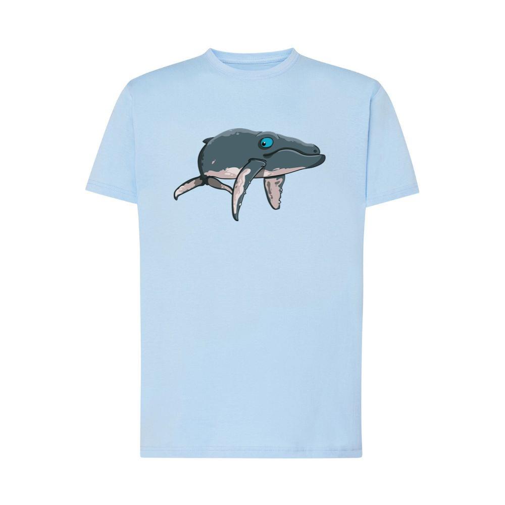 Cartoon Whale Swimming T-Shirts