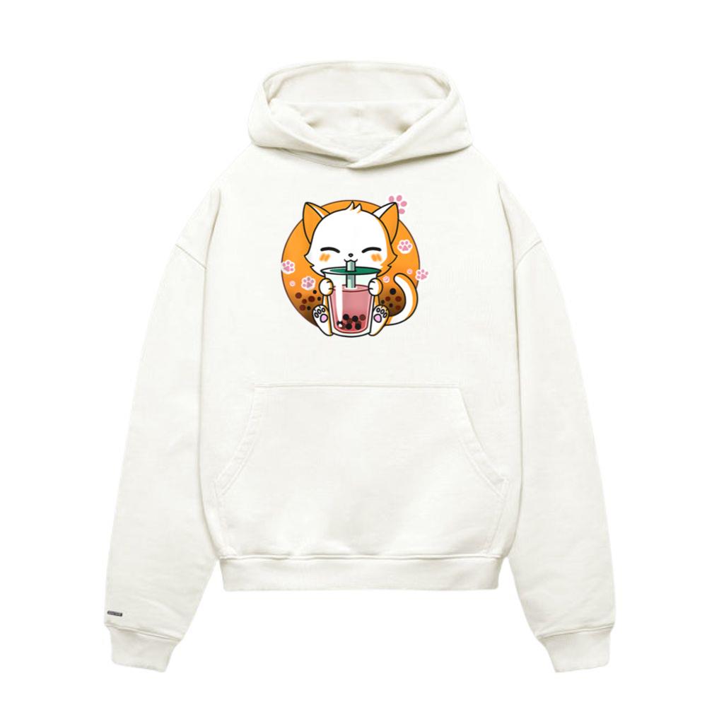 Cat Boba Tea Bubble Tea Anime Kawaii Neko Gifts Hoodie
