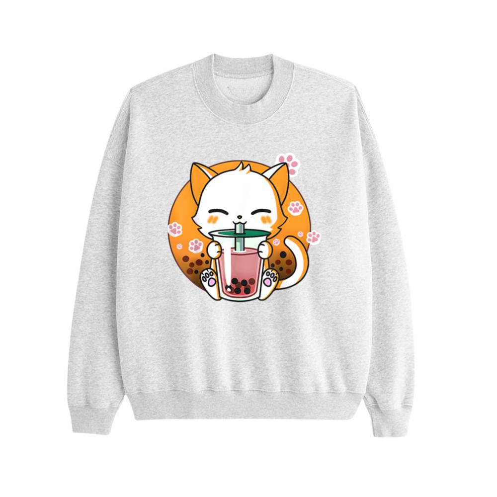 Cat Boba Tea Bubble Tea Anime Kawaii Neko Gifts Sweatshirt