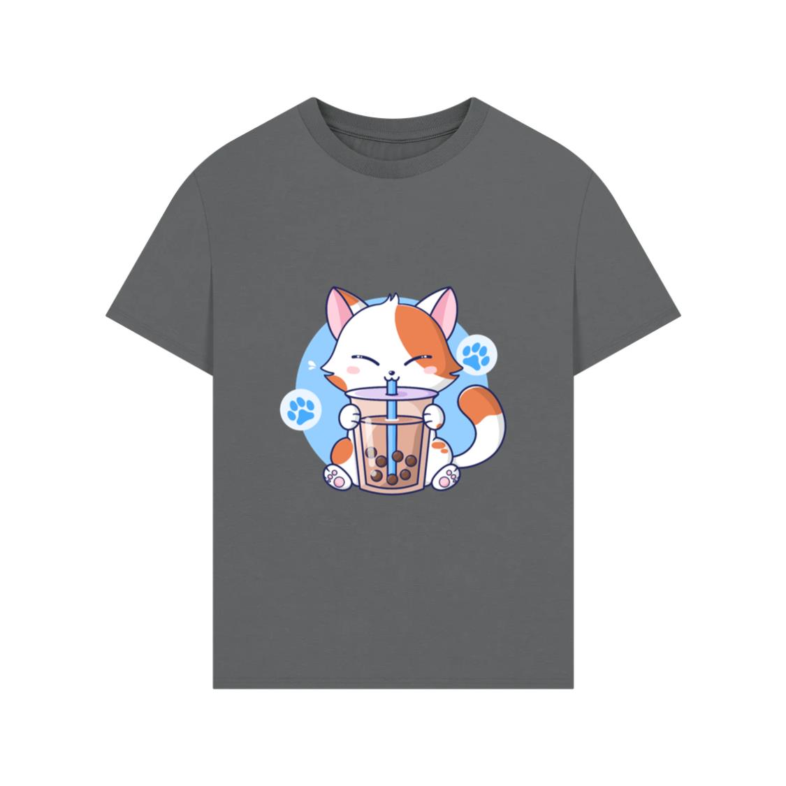 Cat Boba Tea Bubble Tea Kawaii Anime Japanese Neko T-Shirts
