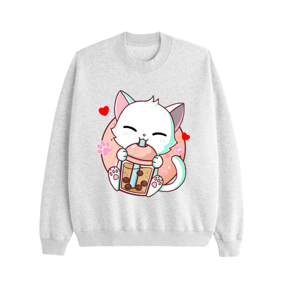 Cat Boba Tea Bubble Tea Kawaii Anime Japanese Sweatshirt
