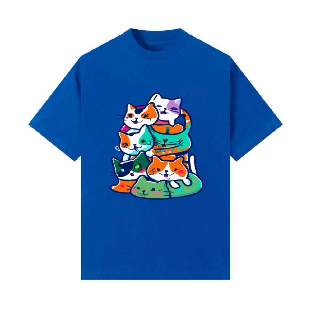 Cat Cats Cute Kitty Pile anime kawaii Neko T-Shirts