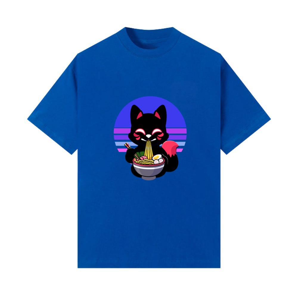 Cat Eating Ramen Noodles Kawaii Anime Japanese T-Shirts
