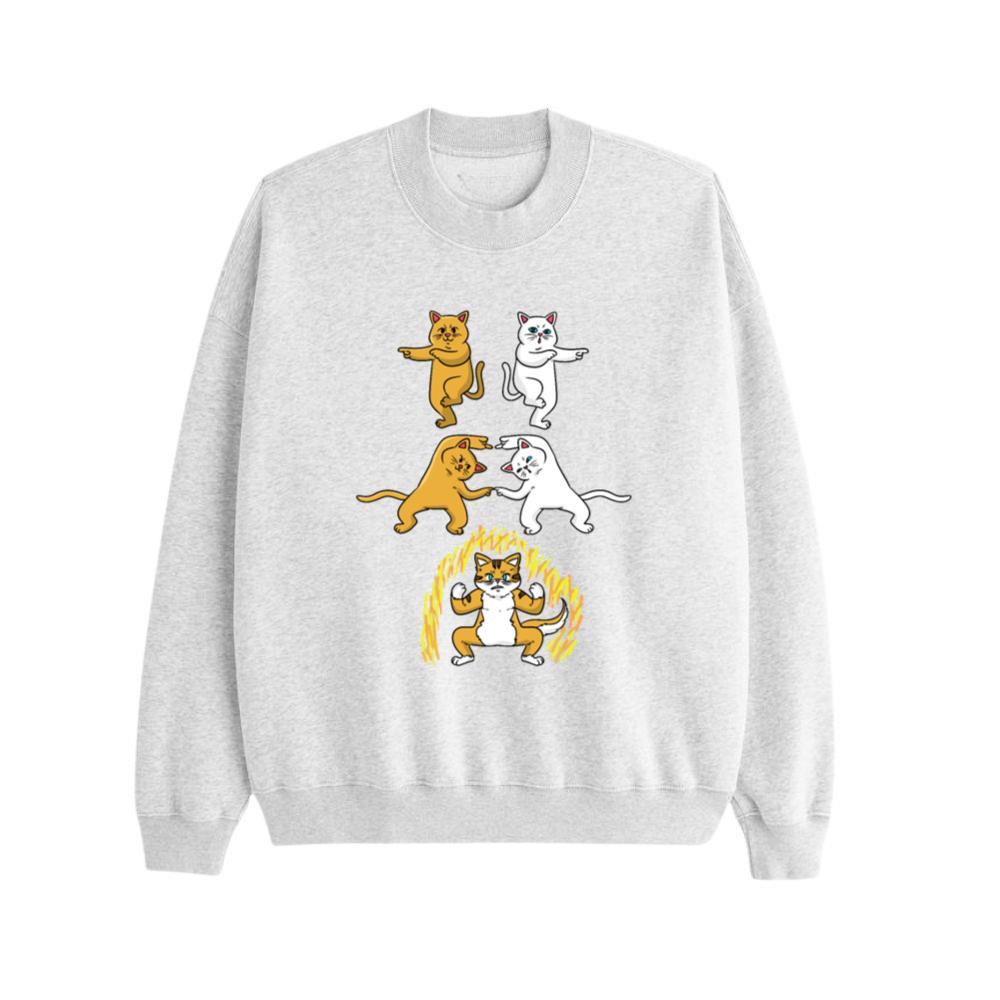 Cat Fusion Superpower Anime Funny Sweatshirt