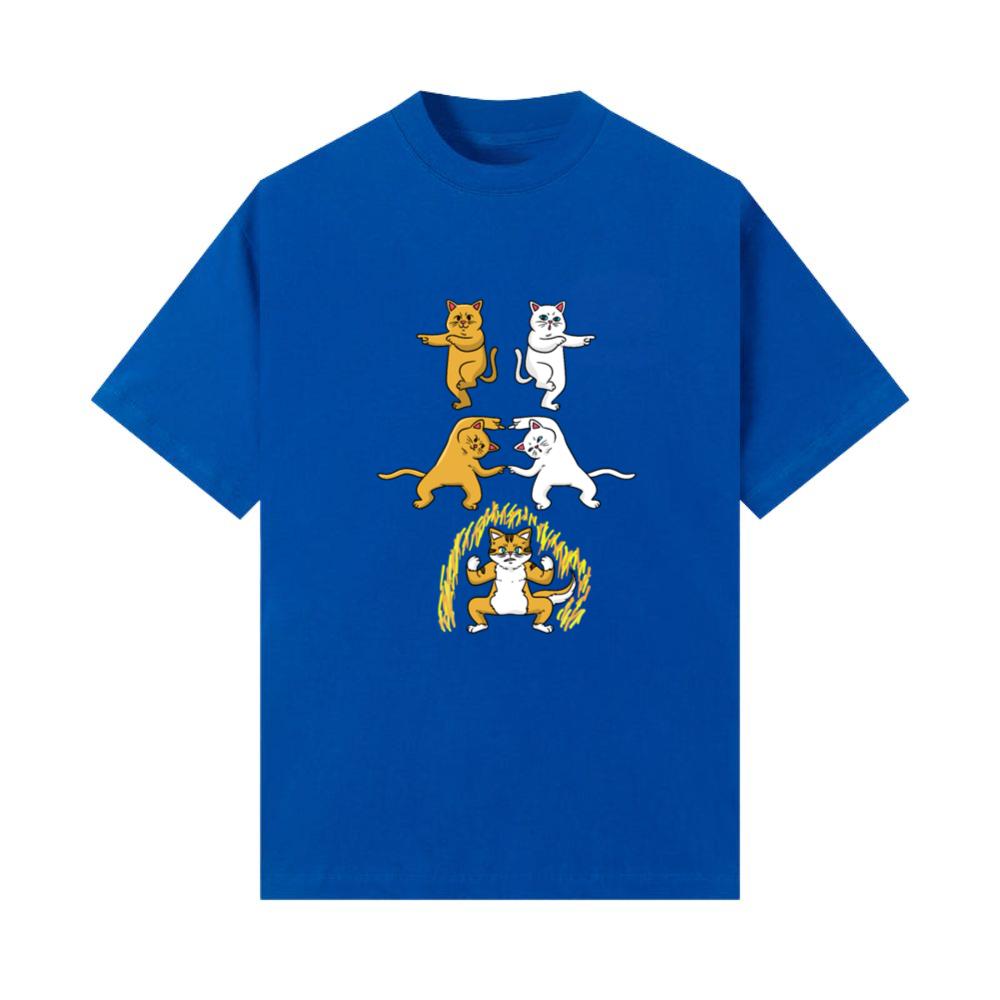 Cat Fusion Superpower Anime Funny T-Shirts