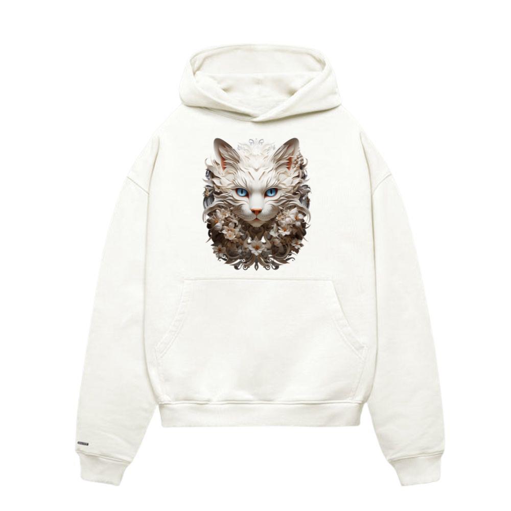 Cat Head Artistic Artwork Feline Animal Cute Cat Hoodie