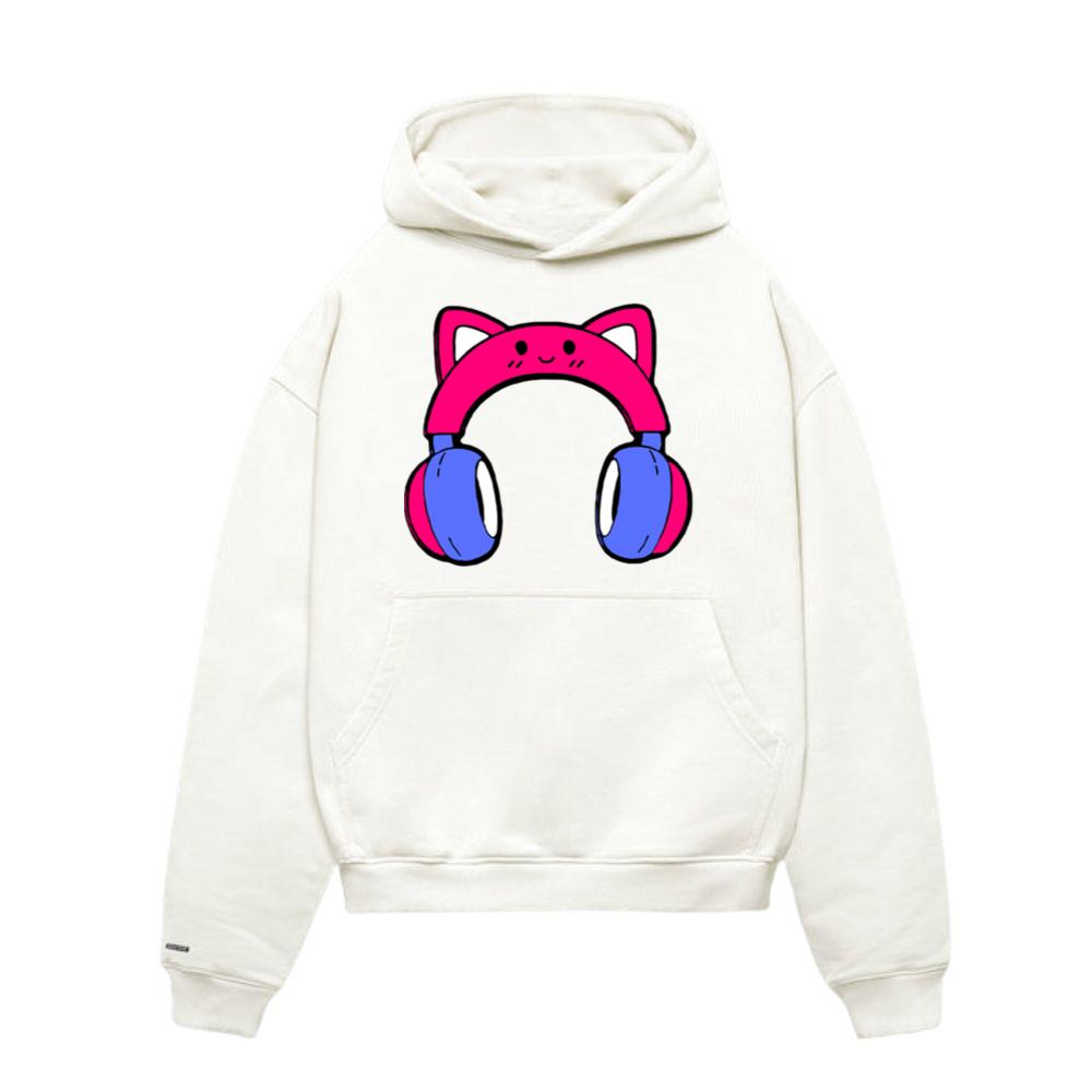 Cat Headphones Anime Hoodie
