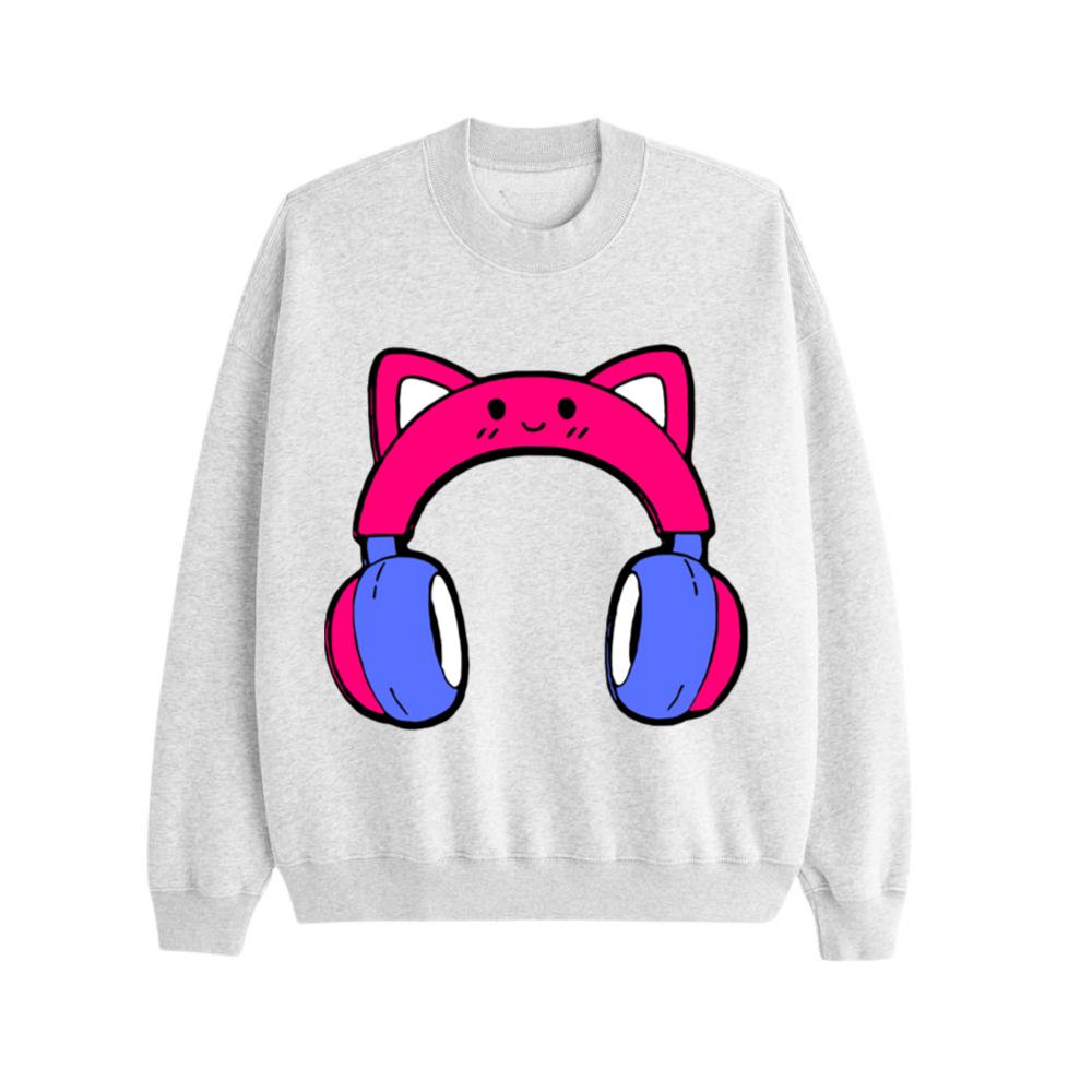 Cat Headphones Anime Sweatshirt