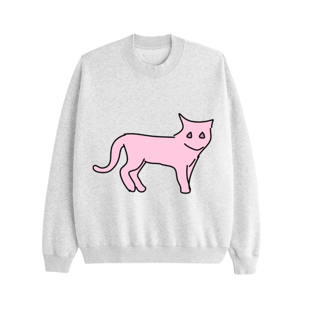 Cat icon pet animal pink Sweatshirt