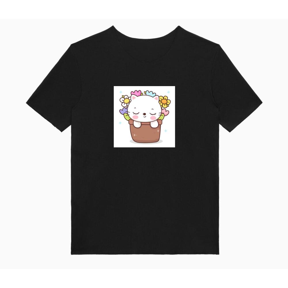 Cat in Flower Pot T-Shirts