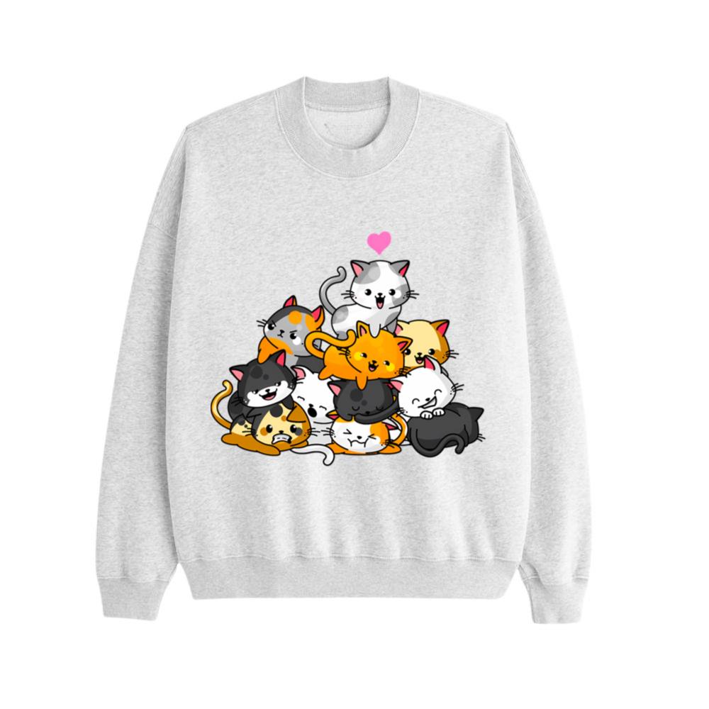 Cat Kitty Pile Cats Anime Kawaii Neko_2 Sweatshirt