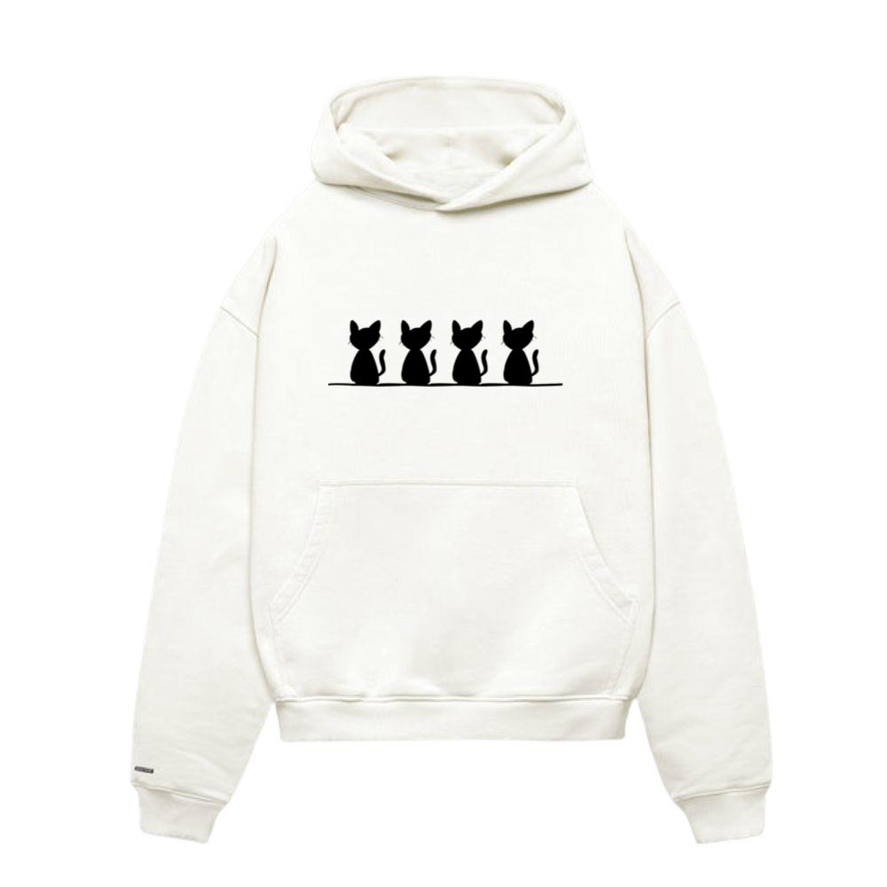 Cat Line Icon Animal Pet Stroke Hoodie